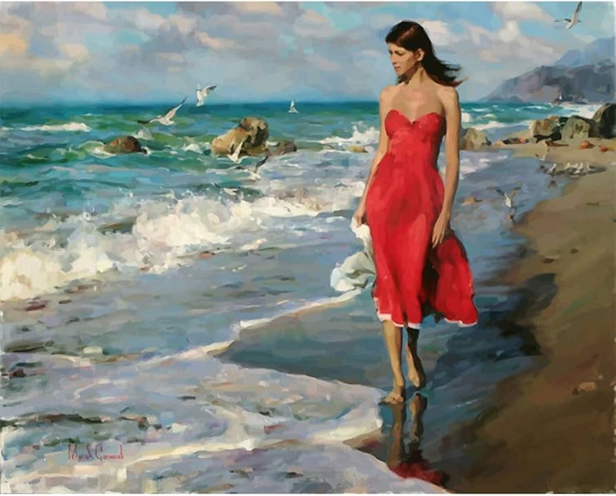 自作絵画　誰もいない海　油彩画 自作絵画誰もいない海油彩画
